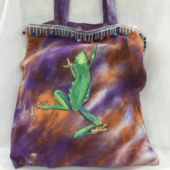 HAND PAINTED AND TIE-DYE BAG BY PAT MATTHEWS