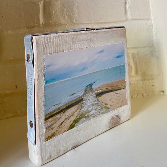Margate Slipway - Image mounted on scaffold board by Karen Keen Young