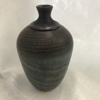 Blue/Copper Ash Vase by Martin Gomme