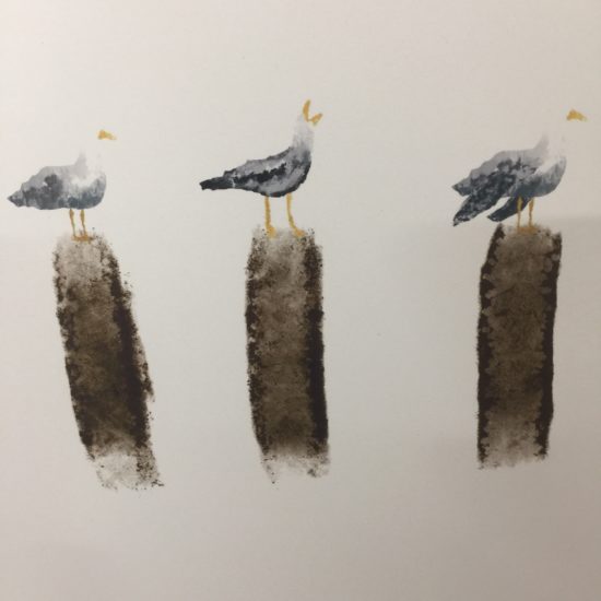 Seasgull Scape Print by Ellie Keen-Young