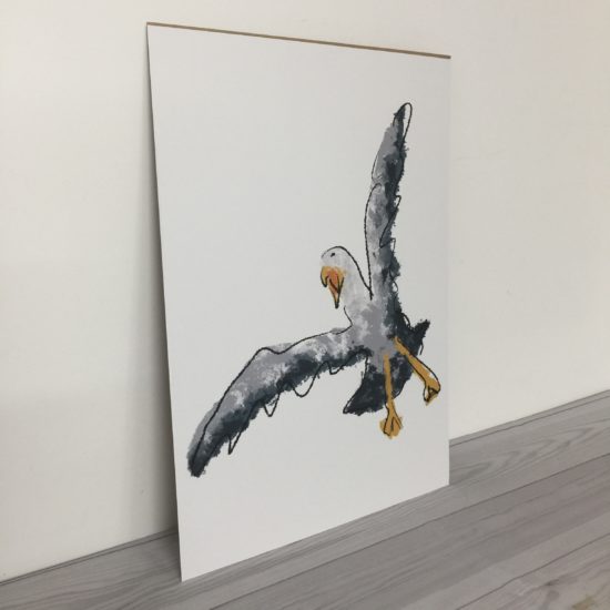 Flying Seagull Print by Ellie Keen-Young