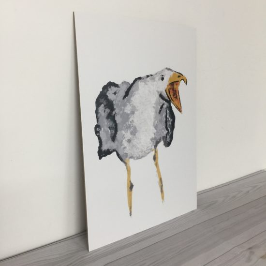 Shouty Seagull Print by Ellie Keen-Young
