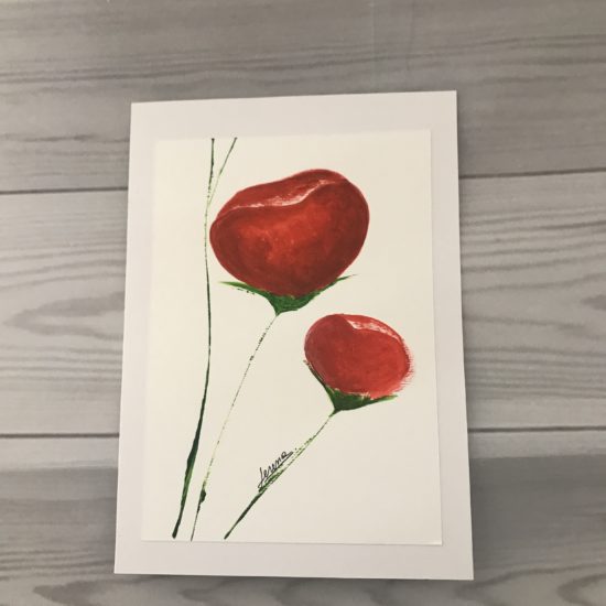 Hand-painted card by Serena Salvatore