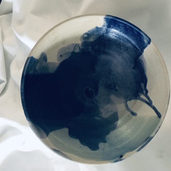 28CM Blues Ceramic Bowl by David Froude