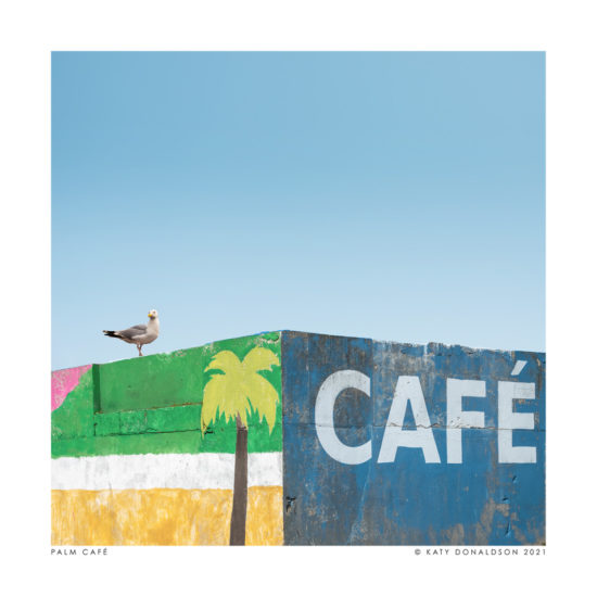 Palm Cafe, a print by Katy Donaldson