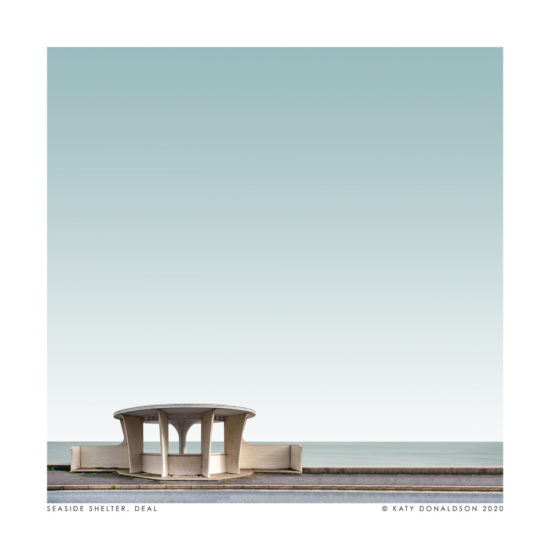 Seaside Shelter, Deal, a print by Katy Donaldson