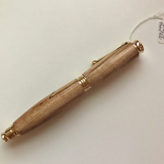 Flamed and spalted Plum Wood Fountain Pen by Tony Clifford