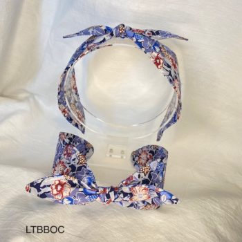 Liberty Bordeaux C Headband with bow by Jo Weeks