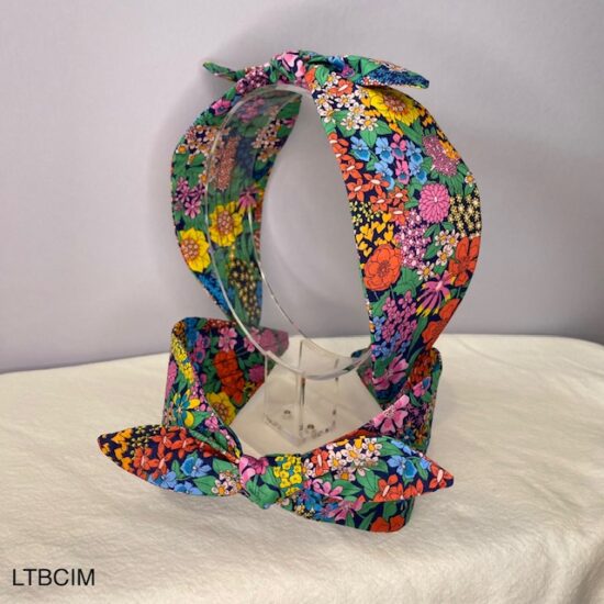 Liberty Ciara Mixed Headband with bow by Jo Weeks