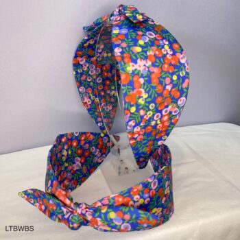 Liberty Wiltshire Blue Sky headband with bow by Jo Weeks